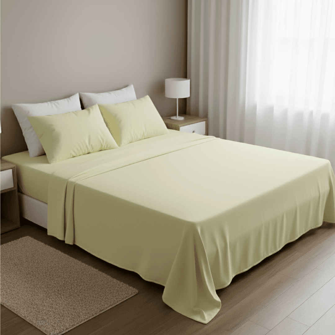 Cama Queen com lençóis Lençóis Bons Sonhos